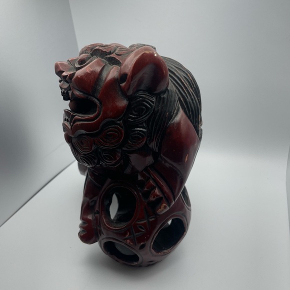 Foo dog wood carved - Picture 9 of 11